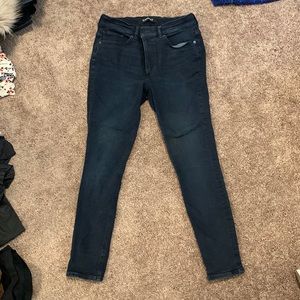 Express dark wash jeans size 6 shirt